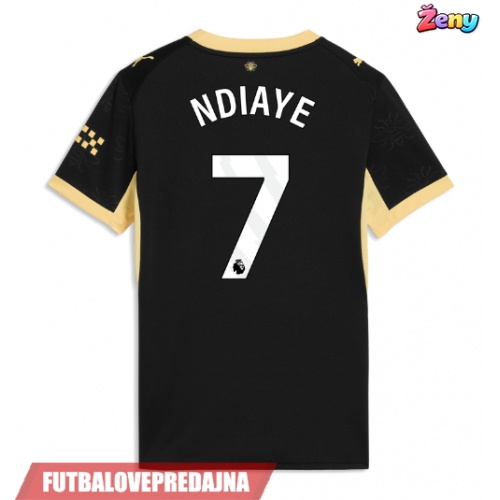 Lacne Ženy Futbalové dres Manchester City Iliman Ndiaye #7 2026-27 Krátky Rukáv - Preč
